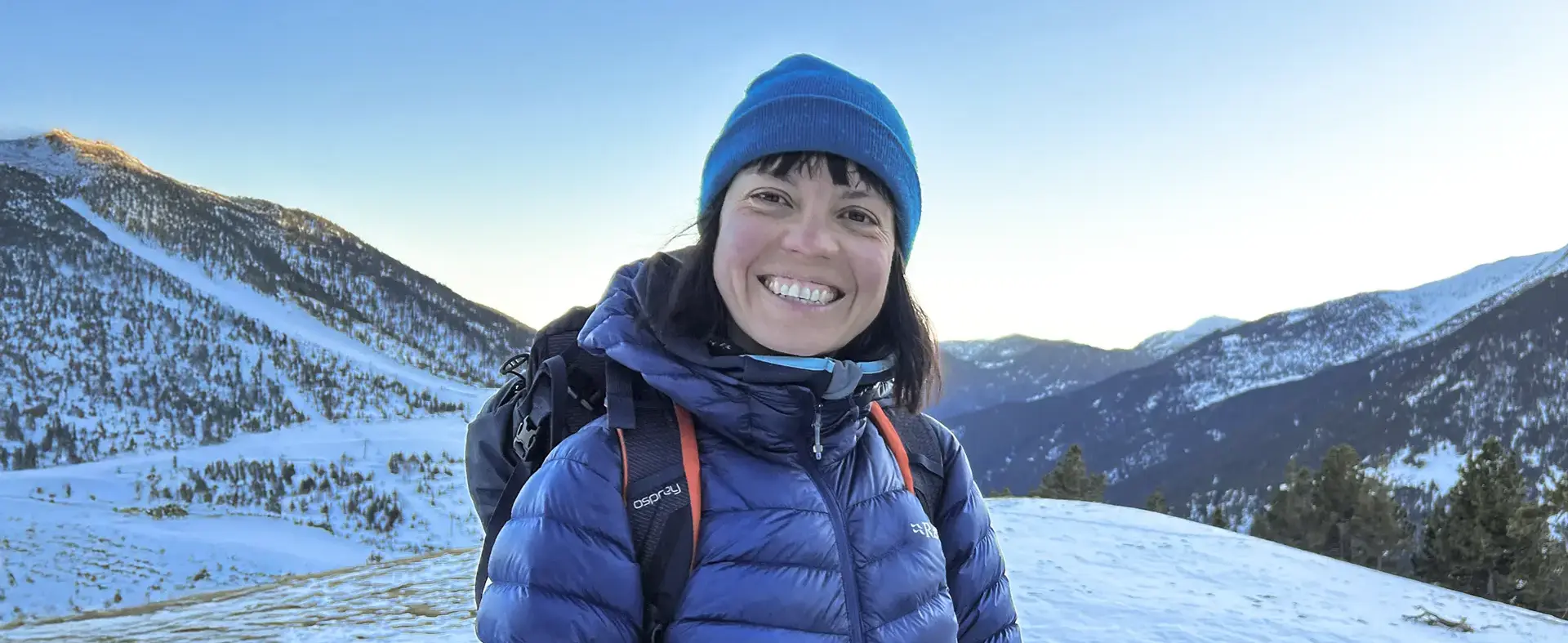 Paisaje de montaña con Nima Inner Flow en Andorra, sección de contacto